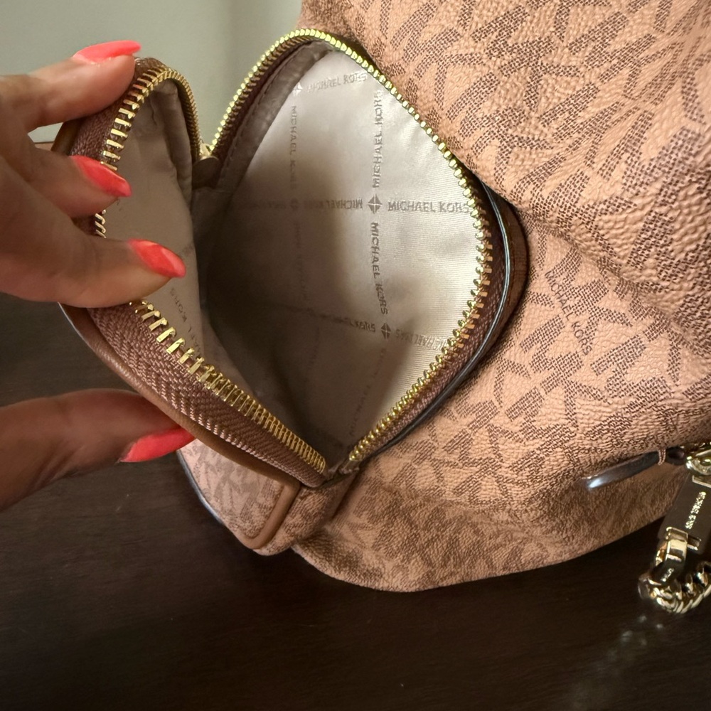 Michael Kors Tan and Brown Backpack - Picture 5 of 9